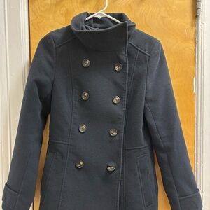 Double-Breasted H&M Navy Peacoat